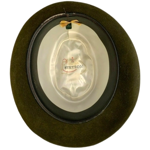 VINTAGE Royal Stetson Fedora Long Oval Size 7 in Box Forest Green - Picture 8 of 11